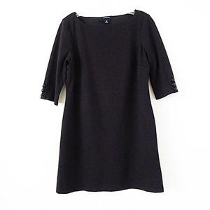 Business Casual 3/4 Sleeve Boat Neck Tunic Dress